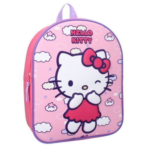 mybagstory - Rucksack – 3D – Hello Kitty – Rosa – Kinder – Schule – Kindergarten – Schulranzen Mädchen – Größe 32 cm – verstellbare Träger – Geschenkidee von mybagstory