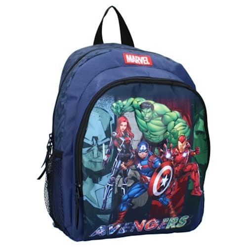 mybagstory - Rucksack – Avengers – Blau – Kinder – Schule – Grundschule – Kindergarten – Schulranzen – Jungen – Größe 35 cm – verstellbare Träger – Geschenkidee, blau, 35 cm von mybagstory