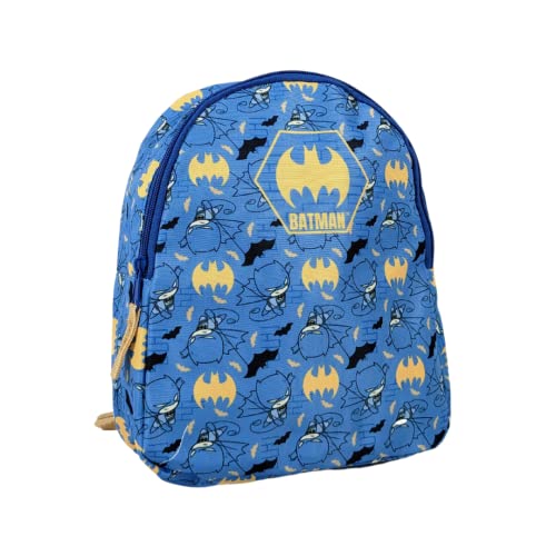 mybagstory - Rucksack – Batman – Blau – Kinder – Schule – Kindergarten – Kindergarten – Kindergarten – Kindergarten – Schulranzen für Jungen – Größe 28 cm – verstellbare Träger – Geschenkidee, blau von mybagstory