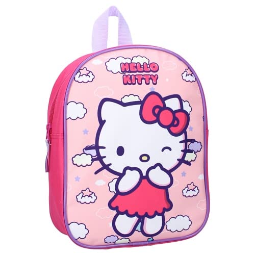 mybagstory - Rucksack – Hello Kitty – Rosa – Kinder – Schule – Kindergarten – Kindergarten – Krippe – Schulranzen Mädchen – Größe 29 cm – verstellbare Träger, Rosa, 36 von mybagstory