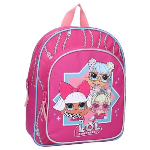 mybagstory - Rucksack - LOL Surprise - Rosa - Kinder - Schule - Kindergarten - Kindergarten - Kindergarten - Kindergarten - Schulranzen Mädchen - Größe 30 cm - verstellbare Träger - Geschenkidee, von mybagstory