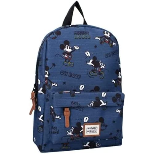 mybagstory - Rucksack – Mickey Mouse – Disney – Kinder – Kinderkrippe – Schule – Schulranzen für Jungen – Größe 33 cm – verstellbare Träger – Geschenkidee, blau von mybagstory