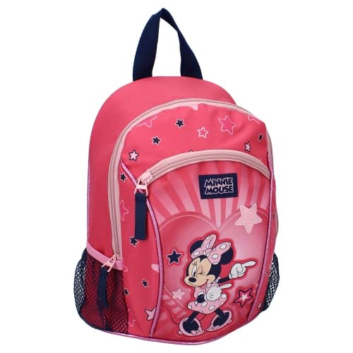 mybagstory - Rucksack – Minnie Maus – Kinder – Schule – Grundschule – Kindergarten – Kindergarten – Kindergarten – Schulranzen Mädchen – Größe 28 cm – verstellbare Träger, blau, S von mybagstory