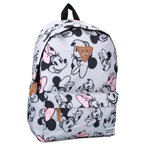 mybagstory - Rucksack – Minnie Maus – Kinder – Schule – Primär – Krippe – Schulranzen Mädchen – Größe 43 cm – verstellbare Träger, Schwarz , S von mybagstory