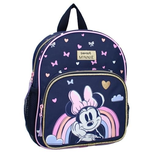 mybagstory - Rucksack - Minnie Mouse - Blau - Kinder - Schule - Kindergarten - Kindergarten - Kindergarten - Grundschule - Schulranzen Mädchen - Größe 29 cm - verstellbare Träger - Geschenkidee, blau, von mybagstory