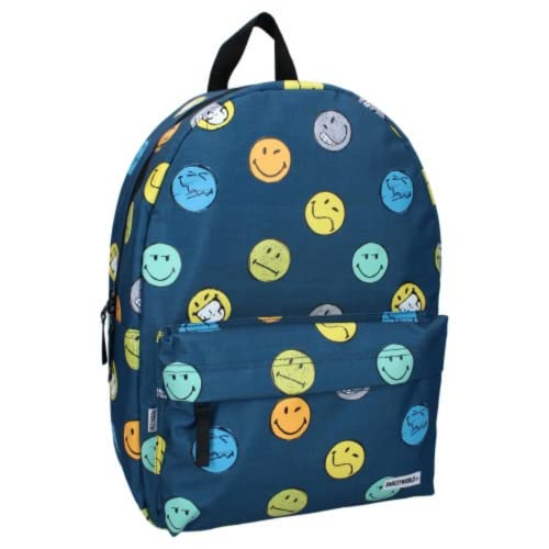 mybagstory - Rucksack - SmileyWorld - Kinder - Schule - Kindergarten - Kindergarten - Grundschule - Schulranzen Jungen - 39 cm - Geschenkidee, grau, S von mybagstory