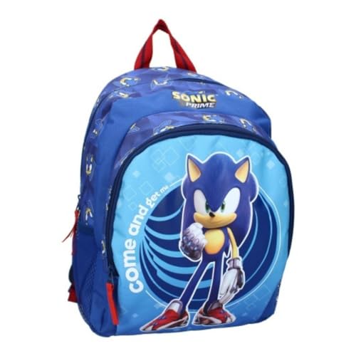 mybagstory - Rucksack - Sonic - Blau - Kinder - Schule - Grundschule - Kindergarten - Kindergarten - Schulranzen - Jungen - Größe 35 cm - Verstellbare Träger - Geschenkidee, blau, 35 cm von mybagstory