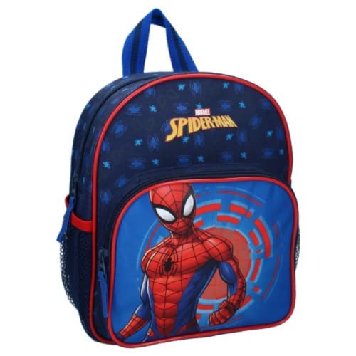 mybagstory - Rucksack – Spiderman – Blau – Kinder – Schule – Kindergarten – Schulranzen für Jungen – Größe 29 cm – verstellbare Träger – Geschenkidee von mybagstory