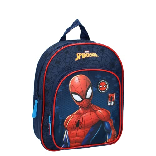 mybagstory - Rucksack – Spiderman – Kinder – Schule – Kindergarten – Kindergarten – Grundschule – Schulranzen für Jungen – Größe 31 cm – verstellbare Träger – Geschenkidee, blau von mybagstory