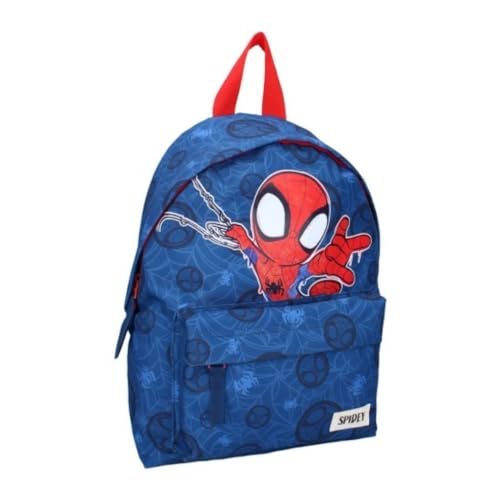 mybagstory - Rucksack Spidey Jungen – Spiderman – Blau – Kinder – Schule – Kindergarten – Grundschule – Schulranzen für Jungen – verstellbare Träger – Geschenkidee – 31 cm, Blau – Spidey – Rucksack – von mybagstory