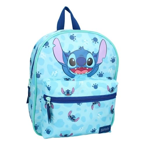 mybagstory - Rucksack - Stitch - Blau - Kind - Schule - Vorschule - Kindertagesstätte - Unisex-Schulranzen - Größe 30 cm - Verstellbare Träger - Geschenkidee von mybagstory