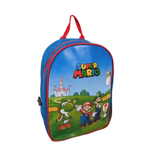 mybagstory - Rucksack - Super Mario - Blau - Kinder - Schule - Kindergarten - Kindergarten - Kindergarten - Kindergarten - Schulranzen Jungen - Größe 32 cm - verstellbare Träger - Geschenkidee, blau, von mybagstory