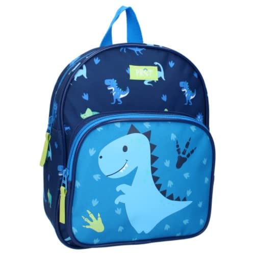 mybagstory - Rucksack – fertig – Dinosaurier – Blau – Kinder – Schule – Grundschule – Kindergarten – Krippen – Schulranzen für Jungen – Größe 29 cm – verstellbare Träge von mybagstory