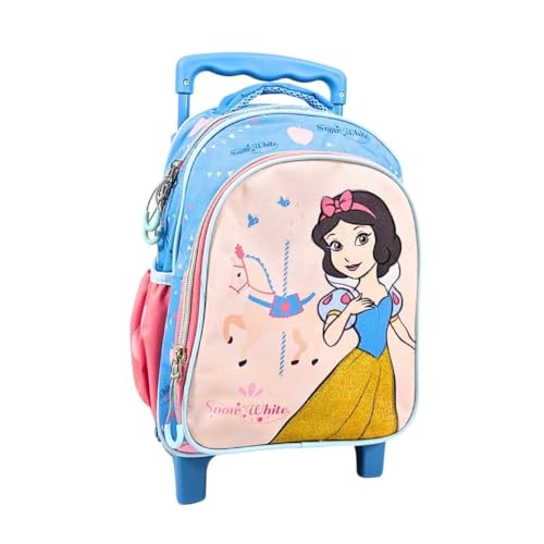 mybagstory Rucksack für Mädchen Schneewittchen – Disney – Kinder – Schule – Kindergarten – Schulranzen – verstellbare Träger – Geschenkidee – 30 cm – Rollen – Trolleys – Rosa/Blau, Schneewittchen – von mybagstory