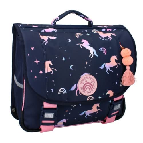 mybagstory - Schulranzen – Milky Kiss – Kinder – Schule – Grundschule – Kindergarten – Kindergarten – Kindergarten – Schulranzen Mädchen – Größe 38 cm – verstellbare Träger, blau, 36 von mybagstory