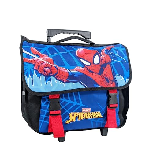 mybagstory - Schulranzen auf Rollen - Trolley - Spiderman - Kinder - Schule - Grundschule - Kindergarten - Kindergarten - Schulranzen Jungen - Größe 38 cm - verstellbare Träger - Rollen - Geschenkidee von mybagstory