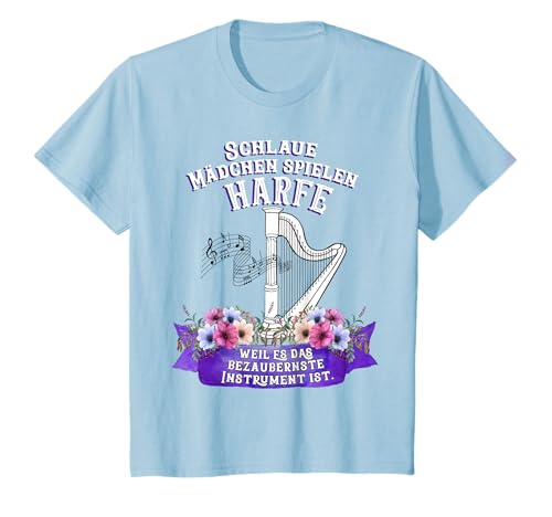 Harfe T-Shirt Schlaue Mädchen Harfen Instrument Spruch Idee T-Shirt von mybliss- Instrument T-Shirts Geschenkideen