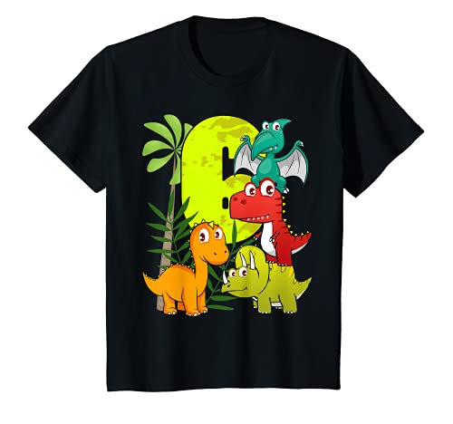 Kinder Kinder 6. Geburtstag 6 Jahre Junge Dinosaurier Dino T-Shirt von mybliss- Kindergeburtstag Jungen Geschenkideen