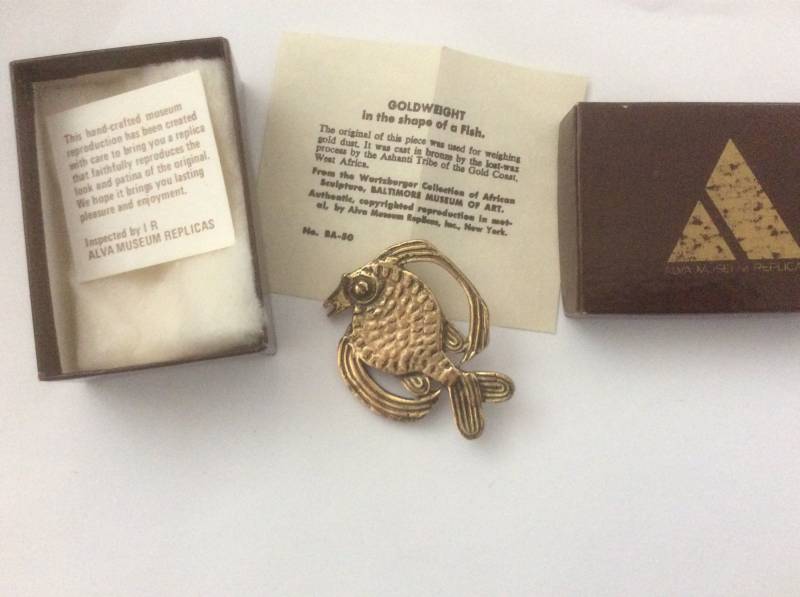 Alva Museum Goldweight Fisch Brosche Alva Museum Goldweight Fisch Brosche von mybliss2010