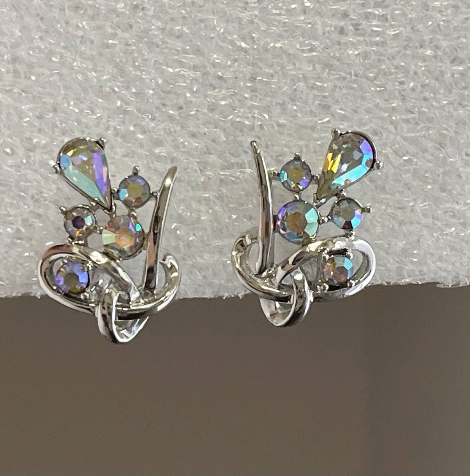 Coro Aurora Borealis Ohrclips Mit Strasssteinen. Silberfarben von mybliss2010