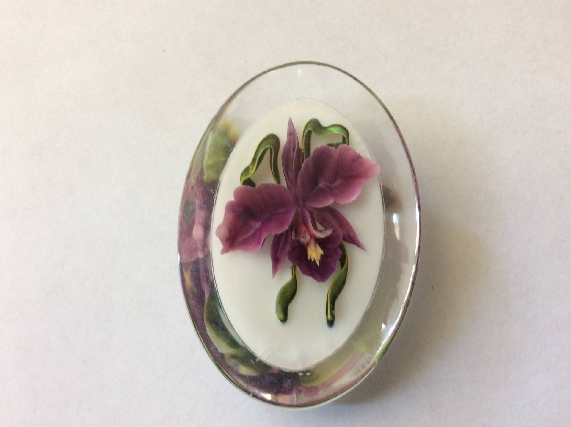Lucite Orchidee Brosche Anstecknadel Lucite Orchidee Brosche Anstecknadel von mybliss2010