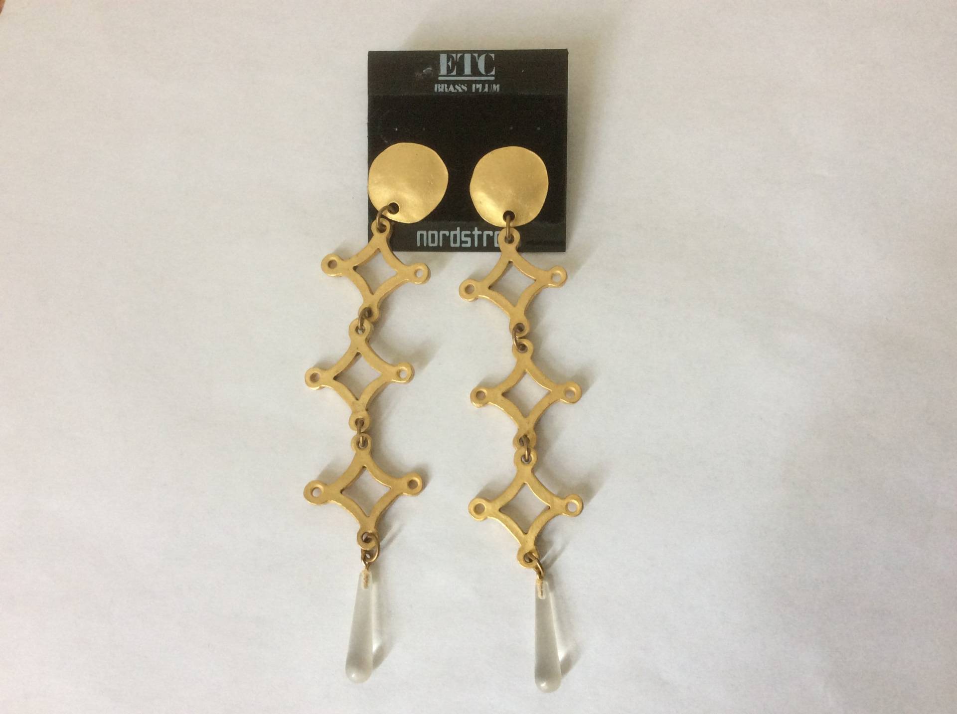 Messing Plum Nordstrom Matt Goldene Lucite Ohrstecker Ohrringe von mybliss2010