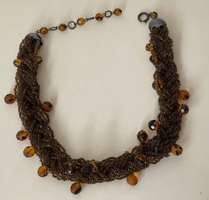 Perlenkette. Geflochten. Rocailles Und Facettierte Perlen.handmade von mybliss2010