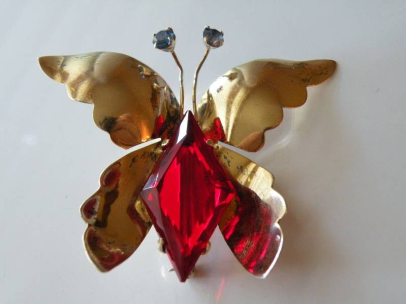 Schmetterling Brosche, Anstecknadel. Sterling Silber Vergoldet. Art Déco. 1940Er Jahre Schmetterling Brosche, Anstecknadel. Sterling Silber Vergoldet. Art Déco. 1940Er Jahre von mybliss2010