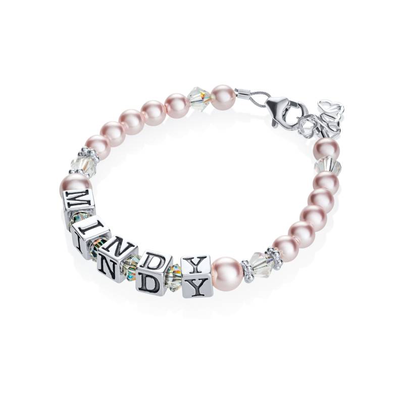 Baby Mädchen Geschenk Name Armband Sterling Silber Erster Geburtstag Personalisierte Perlen Säugling Schmuck Kinder von mycrystaldream
