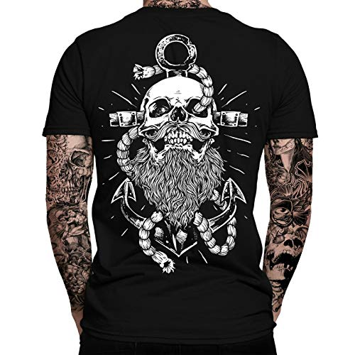 Anker Shirt Herren | Totenkopf | Hamburg | Seemann | Anchor | Skull | Männer T-Shirt | Kiez | Elbe | Hafencity | Norddeutsch | Ostsee | Sailor von mycultshirt