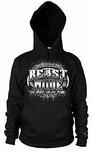 Beast Mode Kapuzen-Sweatshirt Hoodie Pullover Sport Gym Schrift Train Trainer von mycultshirt