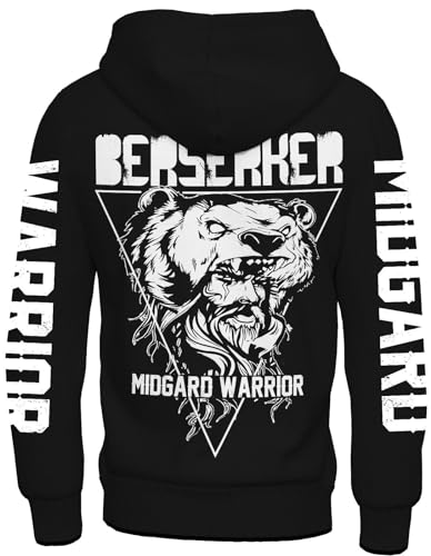 Berserker Herren Hoodie | Vikings | Ragnar | Odin | Wikinger Kapuzen-Sweatshirt | See You IN Valhalla von mycultshirt