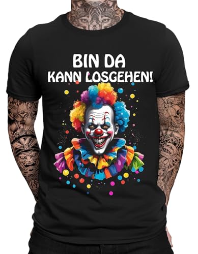 Bin da kann Losgehen Karneval lustiger Kostümersatz T-Shirt Party Fun Shirt von mycultshirt