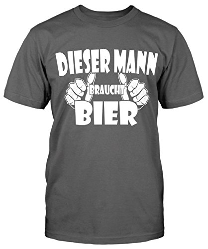 Dieser Mann Braucht Bier T-Shirt Herrentag Fun Shirt Sprüche Sommer Party Kult von mycultshirt