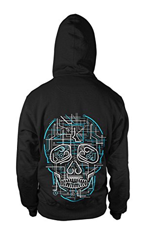 Electric Kapuzen-Sweatshirt Hoodie Kapu Neu Schranz Techno Musik Skull Schädel von mycultshirt