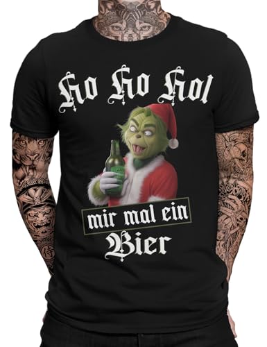 HO HO HOL Mir Bier Herren Weihnachts Grinch T-Shirt | Fun - Sprüche | Ugly Xmas von mycultshirt