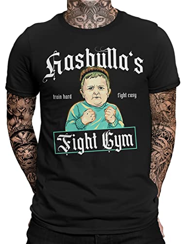 Hasbulla Fight Gym T-Shirt | Lustig | Fun | Spaß | Statement | MMA | Sprüche Herrentag von mycultshirt