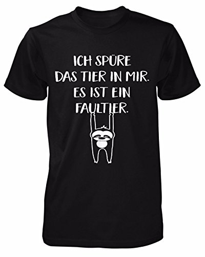 Ich Spüre Das Tier in Mir Es Ist Ein Faultier T-Shirt | Sprüche | Lustig | Fun | Nerd | Spaß | Montags-Shirt | Chill | Statement | Morgenmuffel | Männer von mycultshirt
