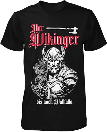 Ihr Wikinger Seine Schildmaid Partner T-Shirt | Thor | Vikings | Ragnar | Odin | See You in Valhalla von mycultshirt