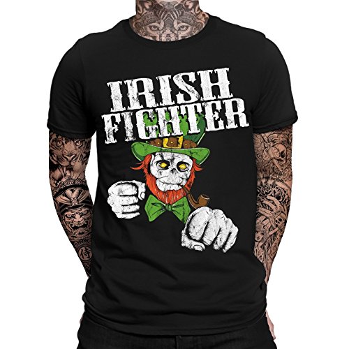 Irish Fighter T-Shirt MMA Octagon Muay Thai Boxer Boxen Kickboxen BJJ Ire Irland von mycultshirt