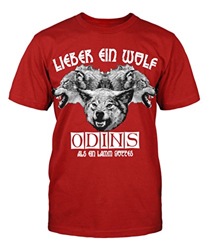 Lieber EIN Wolf Odin's T-Shirt Fun Shirt Walhalla Germane Wikinger von mycultshirt