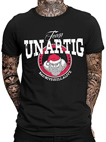 Team Unartig Herren Weihnachts Fun T-Shirt | Weihnachten | X-Mas | Christmas | Bad Boy | Böse Jungs Shirt | Criminal | Crime Shirt von mycultshirt