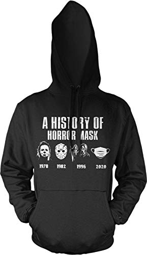 The History of Horrormask Herren Fun Hoodie | Halloween | Purge | Virus | Maske | Funny | Statement | Männer Horror Kapuzen-Sweatshirt | Pullover The History of Horrormask Herren Fun Hoodie | Halloween | Purge | Virus | Maske | Funny | Statement | Männer Horror Kapuzen-Sweatshirt | Pullover von mycultshirt
