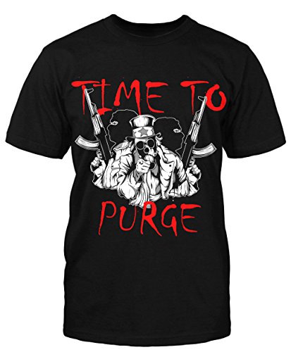 Time to Purge T-Shirt Sprüche Fun Shirt Lustig Shooter Gamer Kult Retro Herren von mycultshirt