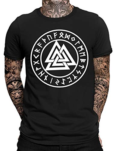 Valknut Odin Runen Valknut t Shirt | Thor | Vikings Tshirt | Ragnar | Valhalla Rising | Walhalla | Wodan | Wikinger | Herren Männer T-Shirt von mycultshirt