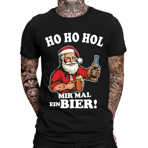 hohohol Mir mal EIN Bier Herren Weihnachts T-Shirt | Fun - Sprüche Shirt | Ugly Xmas | lustig | Witzige Sprüche | Fun von mycultshirt