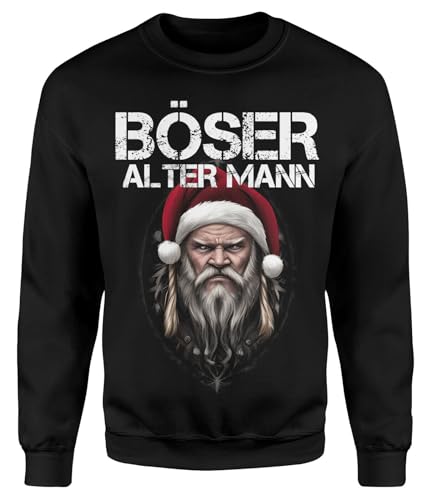 Böser Alter Mann Herren Weihnachts Rundhals Sweater | Fun Sprüche | Ugly Christmas Pulli Pullover | Xmas Böser Alter Mann Herren Weihnachts Rundhals Sweater | Fun Sprüche | Ugly Christmas Pulli Pullover | Xmas von mycultshirt