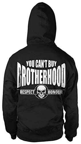 mycultshirt You Can't Buy Brotherhood Biker Herren Hoodie | Chopper | Respect | Honour | Biker | Motorrad | Biking| Statement | Bobber | Respekt | Ehre | von mycultshirt