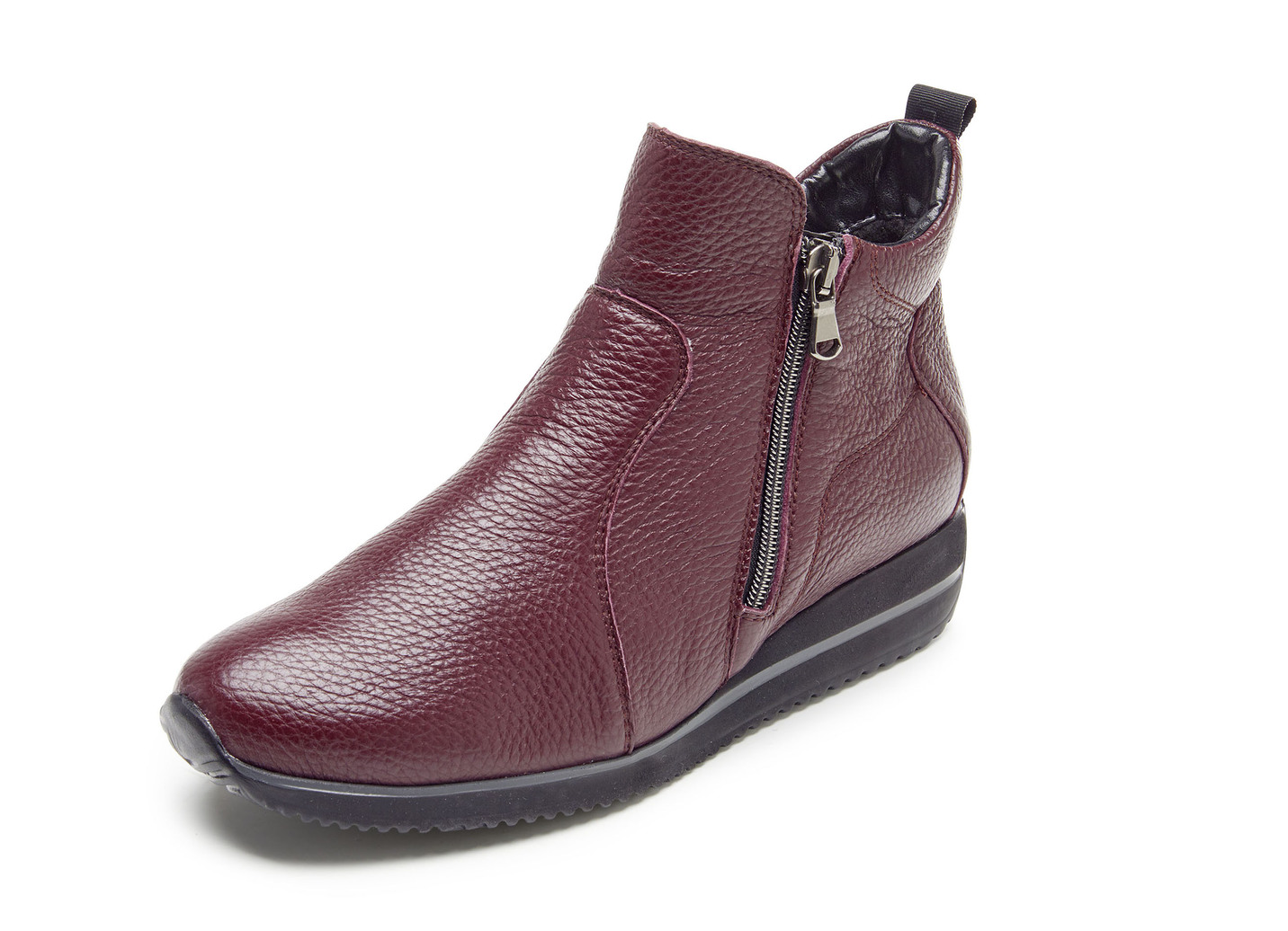 Waldläufer, bequeme Damen-Stiefeletten, Weite H, aus Hirschleder, Schuhgröße 4 1/2, Burgund von mydeer
