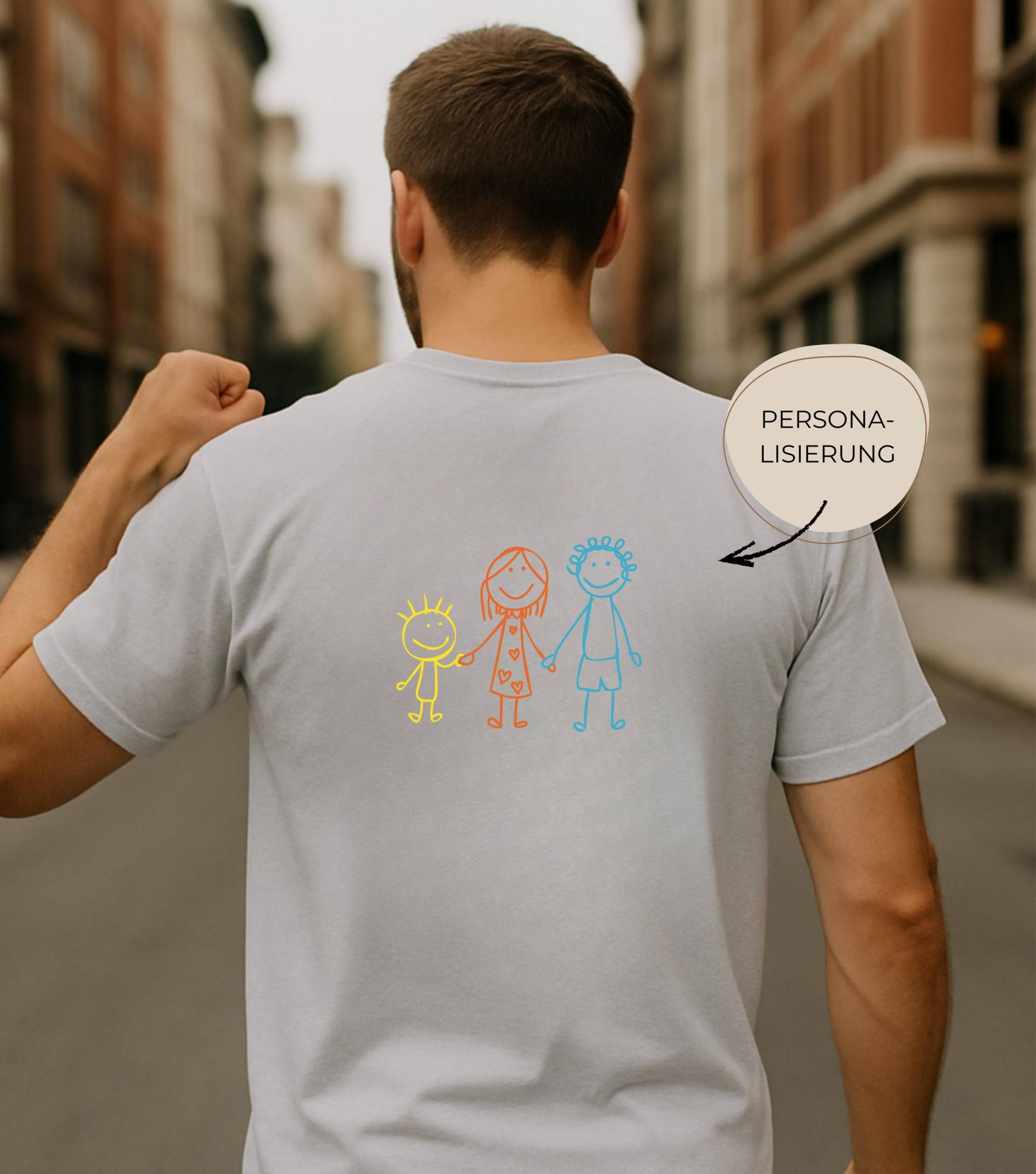 Kinderzeichnung T-Shirt Personalisiert, Zeichnung Kind Geschenk Für Papa Und Mama, Weihnachten, Geschenkidee von mydisea